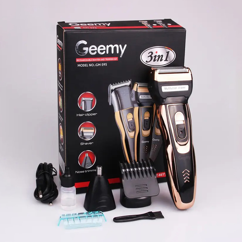 GEEMY GM595 3 IN 1 Professional Electric Hair trimmer