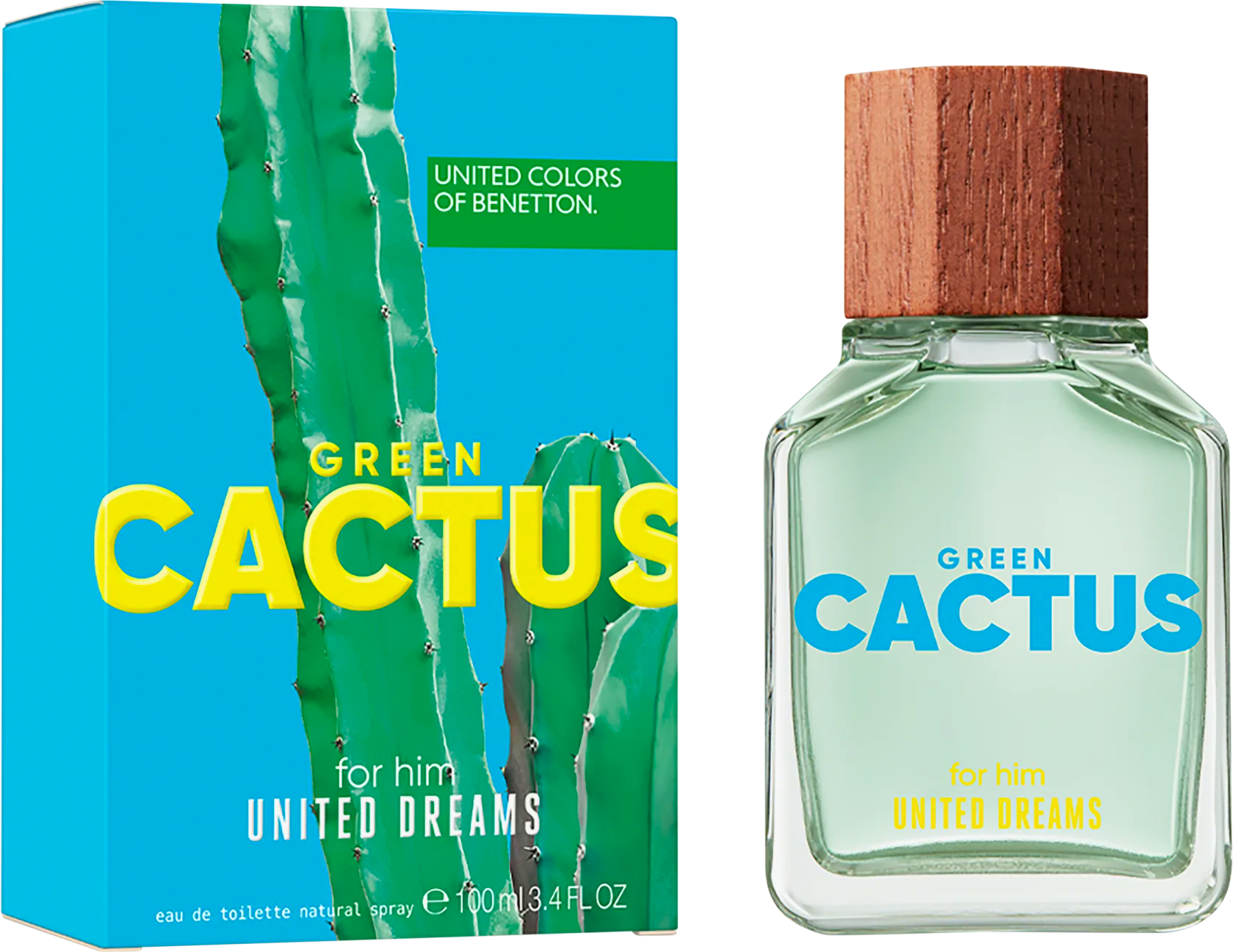 BENETTON UNITED DREAMS GREEN CACTUS FOR HIM EDT M